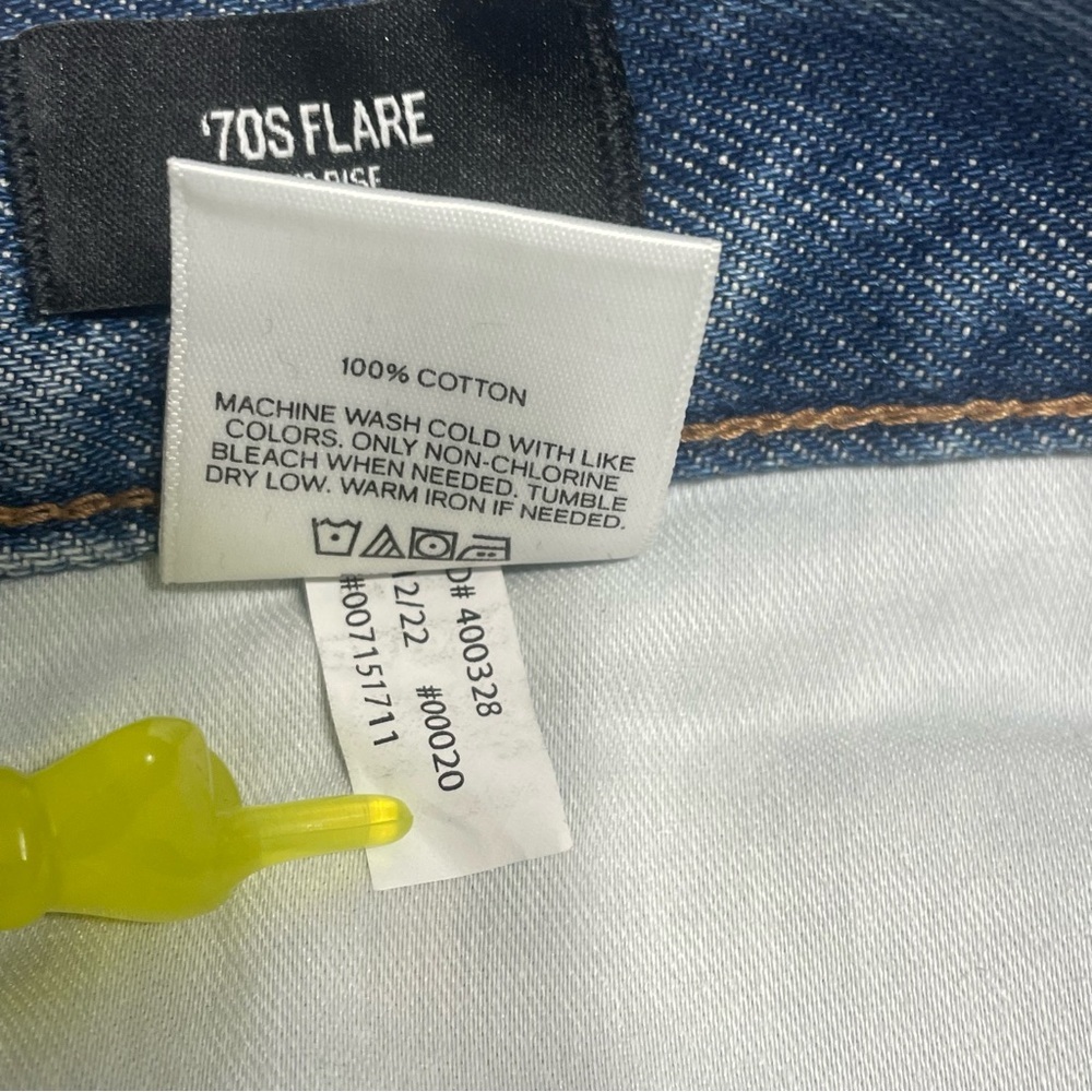 Express 70s flare mid-rise denim jeans. Size 2R. Distressed hem. NWT. MSRP $88. - Picture 9 of 15